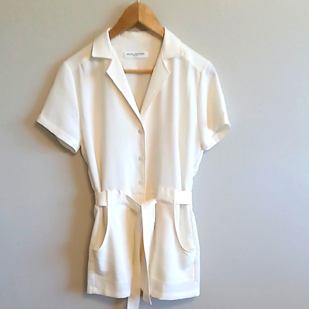 Amanda Uprichard Micki Shorts Romper Size Small